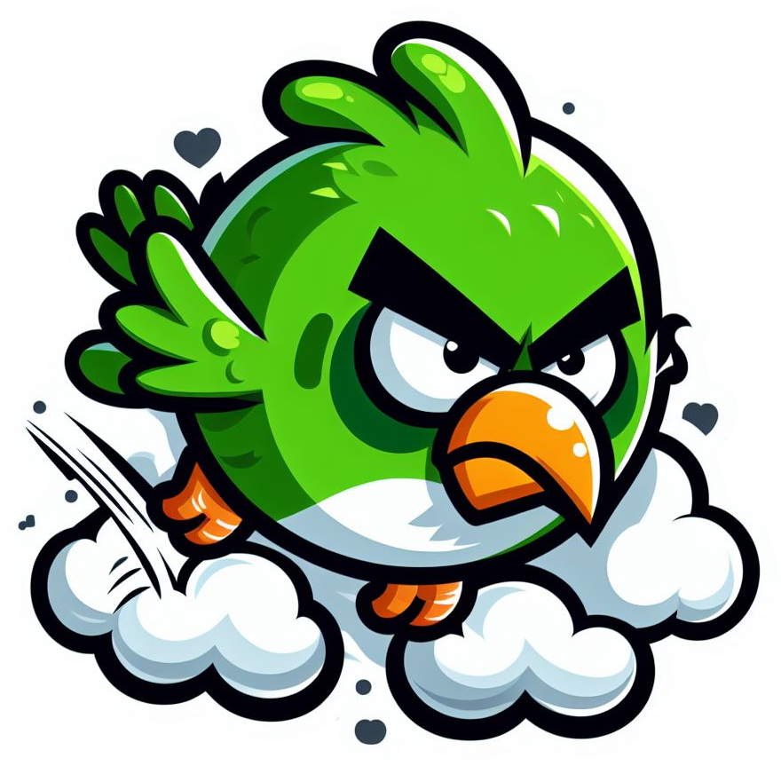 Green Angry Parrot